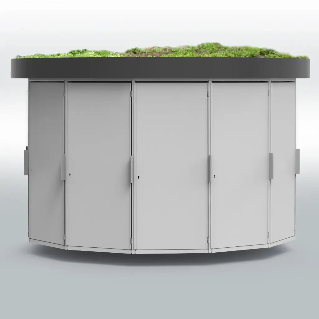 Flachdach mit Profil-Attika (vorbereitet für Dachbegrünung)