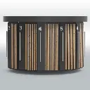 KARUSO Bike-Box "Vorarlberg" (rund mit Holzleisten) für 12 Räder - KAUF